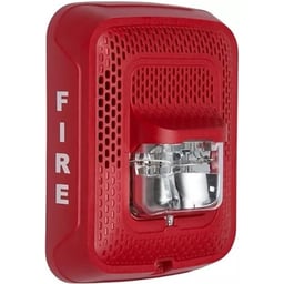Bocina Con Lampara Estroboscopica System Sensor SPSRLED Para Alarmas / Con Montaje En Pared / 2W / 400-4000HZ / Rojo