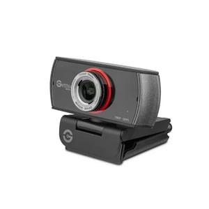 Webcam Getttech GPW-FHDMF-G1 Full HD 1080p 2MP con Micrófonos Duales, Cancelación de Ruido, USB y Base Giratoria 360°, Negro