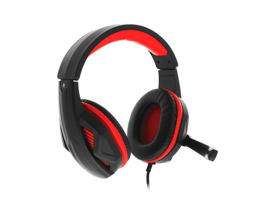Diadema Audifono con Microfono Xtech XTH-551 Alambrico Negro/ Rojo