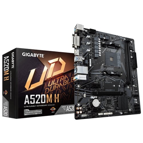 Tarjeta Madre Gigabyte A520M H, Socket AM4/ 2XDDR4/ HDMI/ VGA/ PCI-E 3.0/ RGB/ USB 3.2/ Micro ATX