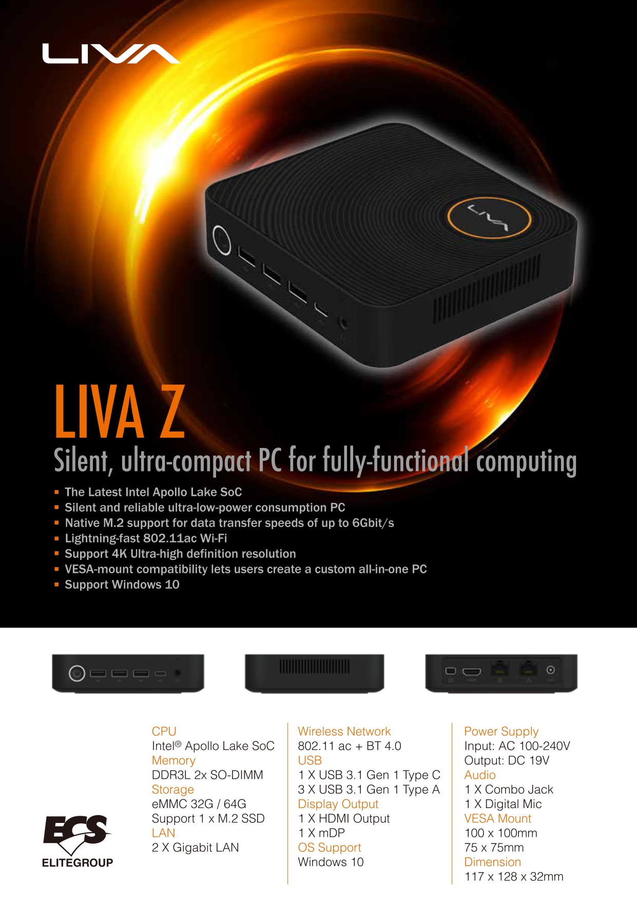 ミニPC Liva Z Celeron N-3350 Amazon.co.jp: ECS ミニPC LIVA Z IoT(N3350) メモリ4GB