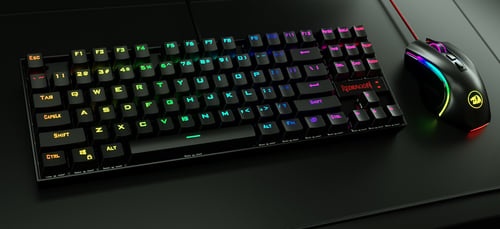 Kit Teclado y Mouse Gamer Redragon K552RGB+ M607 Alambrico/ USB/ Negro, K552RGB-BA-SP