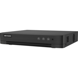 DVR 8 Canales TURBOHD Hikvision IDS-7208HUHI-M1/T/8MPX (4K)/+ 8 Canales IP/Audio Bidireccional/Acusense/Bahia de Disco Duro/Salida de Video En Full HD/H.265+/Negro