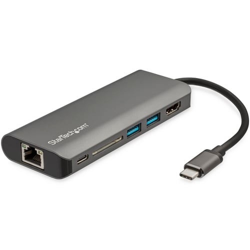 Docking Station Startech USB-C,1XHDMI/ 1XUSB-C/ 2XUSB 3.0/ 1XRJ-45/ Lector de Tarjetas SD,SDHC/ Color Negro, DKT30CSDHPD3