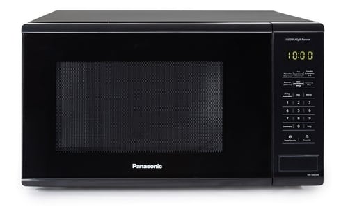 Horno de microondas Panasonic 1.3 P3 1100W color negro 7 menús preestablecidos descongelamiento de 3kg, NN-SB636BRUH