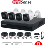 Kit de 4 Canales Dahua KITXVR1B04-I+HFW1200CMA 2MP con Audio
