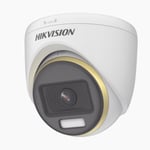 Camara Turret TurboHD Hikvision Color VU DS-2CE72UF3T-E 4K/ Imagen a Color 24/7/ Lente 2.8MM/ Luz Blanca 40MTS/ Exterior IP67/ WDR 130DB, DS-2CE72UF3T-E