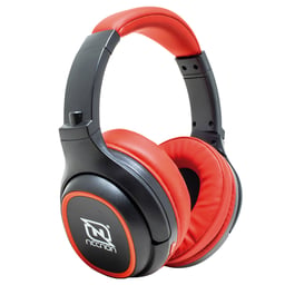 Diadema Audifonos Inalambrico Necnon NBH-02/ Bluetooth/ 3.5MM/ 3.5MML/ Radio-FM/ Micro-SD/ Manos Libres/ Con Cancelacion de Ruido/ Color Negro-Rojo, NBAB0202TC