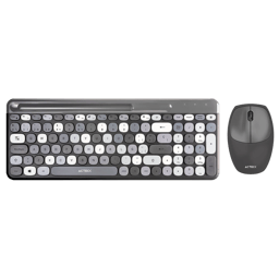Kit Teclado y Mouse Inalambrico Acteck Creator Chic Colors MK470/ 1600DPI/ 2.4HZ/ USB/ Gris, AC-935180