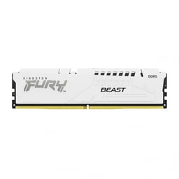 Memoria DDR5 32GB 5600Mhz Kingston Fury Beast (2X16GB) / Blanco / CL40 / DIMM / XMP / KF556C40BWK2-32