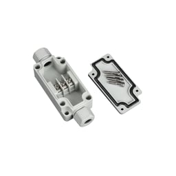 Caja De Conexion Exterior Precision PST-PBT-3P Con Terminales Intermedias Para 3 Lineas Tornillo Simple / Incluye Glandulas
