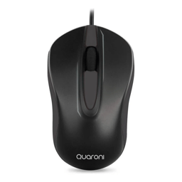 Mouse Inalambrico Quaroni, Optico/1600DPI/4 Botones/Color Negro, MIQ01N