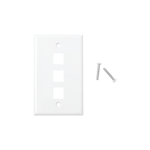 Placa de Pared de 3 Puertos Linkedpro/ Keystone/ Color Blanco, LP-FP-18