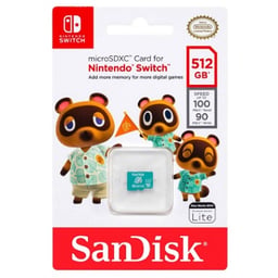 Memoria MicroSDXC 512GB UHS-I Sandisk SDSQXAO-512G-GNCZN Para Nintendo Switch