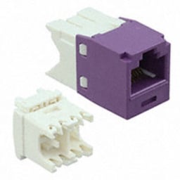 Conector Jack RJ45 Estilo TG Panduit CJ688TGVL Mini-Com / Categoria 6 / De 8 Posiciones / 8 Cables / Violeta