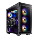 Gabinete Gamer XPG BATTLECRUISER-BKCWW, Ventana Led RGB / Midi-Tower / ATX / Mini-ITX / USB 3.0 / Sin Fuente / Negro
