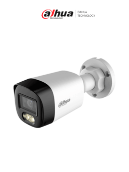 Camara Bullet Dahua DH-HAC-HFW1500RLN-IL-A-S3-DIP 5MPx/Lente 2.8mm/Iluminacion Dual Inteligente/FullColor/106° de Apertura/IR 20m y Luz Visible/Microfono Integrado/IP67