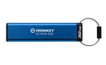 Memoria USB 32GB Kingston IKKP200/32GB Ironkey Keypad 200, USB3.2/IP68/Color Azul