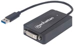 Convertidor de USB 3.0 a DVI Manhattan 152310 Negro