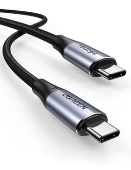 Cable USB-C A USB-C Ugreen 80150 1 Metro, 240W, 10 GBPS, 480 MBPS, Carcasa de Aluminio, Nylon Trenzado, Blindaje de 4 Capas