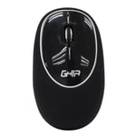 Mouse Inalambrico Ghia GT100NN Ergonomico de Memory Foam/ Color Negro/ 1000 DPI