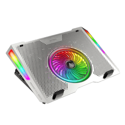 Base Enfriadora Para Laptop 15.6", Acteck Froost EPIC BE670, ABS, 1 Ventilador X 125 MM, 4 Ventiladores X 60 MM, 2 Puertos USB, 5 Niveles de Ajuste, RGB, Color Plata AC-940764