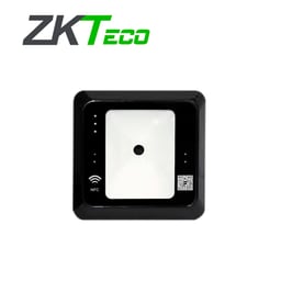 Lector Esclavo de Codigo QR/NFC/Tarjeta MIFARE 13.56MHZ ZKTeco QR500-B/DC 12V o 5V por USB/Cable USB Incluido/Conexion WIEGAND/Compatible con Paneles InBio y Serie C3