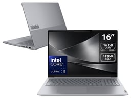 Laptop Lenovo ThinkBook 16 G8 IAL 16"/Intel Core Ultra 5 225U/16GB RAM/512GB SSD/USB/HDMI/RJ-45/1920X1200/Win 11 Pro/Gris/21SK00CDLM