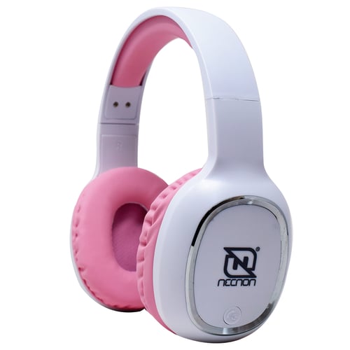 Diadema Audifono Inalambrico Necnon NBH-04/ Bluetooth/ 3.5MML/ Radio-FM/ Micro-SD/ Manos Libres/ Color Blanco-Rosa, NBAB042200