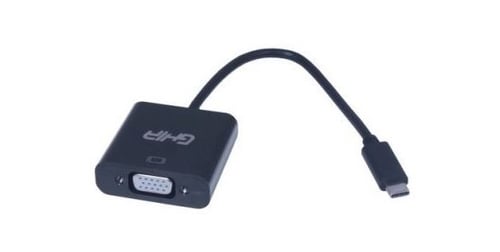 Adaptador USB 3.1 Tipo-C Macho a VGA Hembra/ 1080 Pixeles Ghia ADAP-11 Negro