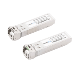 Transceptores Opticos Bidireccionales SFP+ Linkedpro LP-SFP-BD-10G-60 Monomodo 1270 y 1330NM/10GBPS/10GBASE-BX/Conector LC/UPC Simplex/DDM/Hasta 60KM/2 Piezas