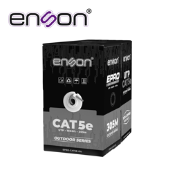 Bobina De Cable CAT5E UTP Enson EPRO-CAT5E-OU, 305 Metros, Negro