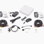 Kit Turbohd 1080P Hikvision HK1080CV DVR 4 Canales/ 4 Camaras Bala ColorVu/ Fuente de Poder/ Accesorios de Instalacion