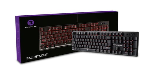 Teclado Mecanico Primus Gaming Ballista 100T PKS-101S Led Rojo/ Alambrico/ USB/ Switch Red/ Color Negro