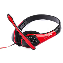 Diadema audífono con micrófono Naceb NA-589RO rojo