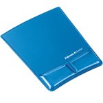 Mousepad Ergonomico Gel Fellowes 9182201 con Descansa Muñecas Color Azul