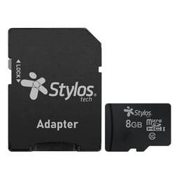 Memoria MicroSDHC 8GB Stylos STMSD81B Clase 4/Con Adaptador