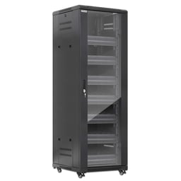 Gabinete 19" Intellinet 716246 Pro Line/38U/Frente de 600 MM/Dos Extractores de Aire Instalados En El Techo