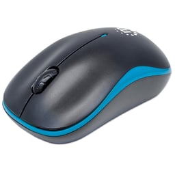 Mouse Optico Inalambrico Success Negro/ Azul Manhattan 179416