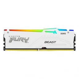 Memoria DDR5 32GB 5600MHZ Kingston Fury Beast (1X32GB) / Blanco / CL36 / XMP / EXPO / RGB / KF556C36BWEA-32