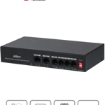 Switch POE de 4 Puertos POE 10/100 MBPS + 2 Puertos Uplink 10/100MBPS Dahua DH-PFS3006-4ET-36 con Proteccion de Descargas