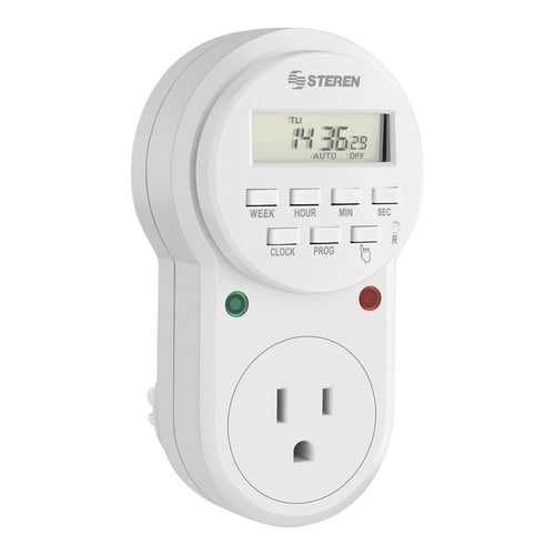 Temporizador/ Timer Digital Steren TEMP-08E 8 Eventos Color Blanco