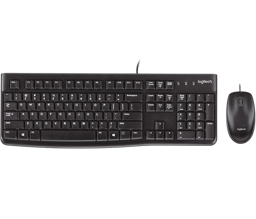 Kit teclado y mouse Logitech MK120 negro USB 920-004428