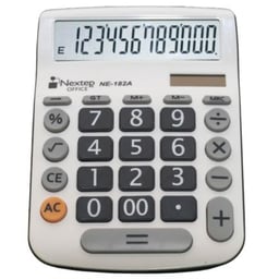Calculadora Nextep NE-182A de 12 Dígitos/Escritorio/Teclas Grandes/Solar/Batería
