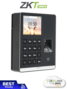 Control de Asistencia ZKTeco SenseFP M1 con Huella Digital BioID+ (500)/Tarjeta de Proximidad 125 kHz (500)/Contraseña (500)/100,000 Eventos y Conexión Wi-Fi/Compatible con ZKBio Zlink