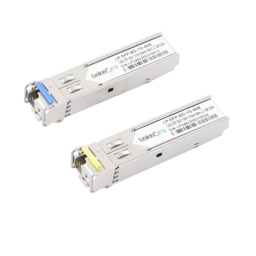 Transceptores Opticos Bidireccionales SFP Linkedpro LP-SFP-BD-1G-40 Monomodo 1310/1550 NM/1.25 GBPS/1000BASE-BX/Conector LC/UPC Simplex/DDM/Hasta 40KM/2 Piezas