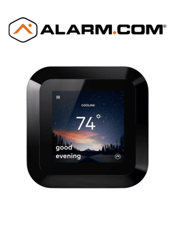 Termostato Con Pantalla ALARM.COM ADC-T40K-HD Control de Humedad/Control de Ventilacion/Compatible Con Z-WAVE Smartstart y S2/Color Negro