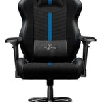 Silla gamer Game Factor CGC601-BL XL, azul/negro, tela automotriz, reclinable, descansabrazos ajustable 4D, cojín, hasta 150KG