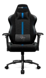 Silla gamer Game Factor CGC601-BL XL, azul/negro, tela automotriz, reclinable, descansabrazos ajustable 4D, cojín, hasta 150KG