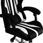 Silla Gamer Naceb NA-09S1B Ninja Blade, Reclinable, Base de Metal, Color Negro/Blanco, Hasta 140KG